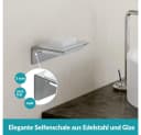 WEISSENSTEIN Seifenablage Ohne Bohren Schale Silber Bild 3