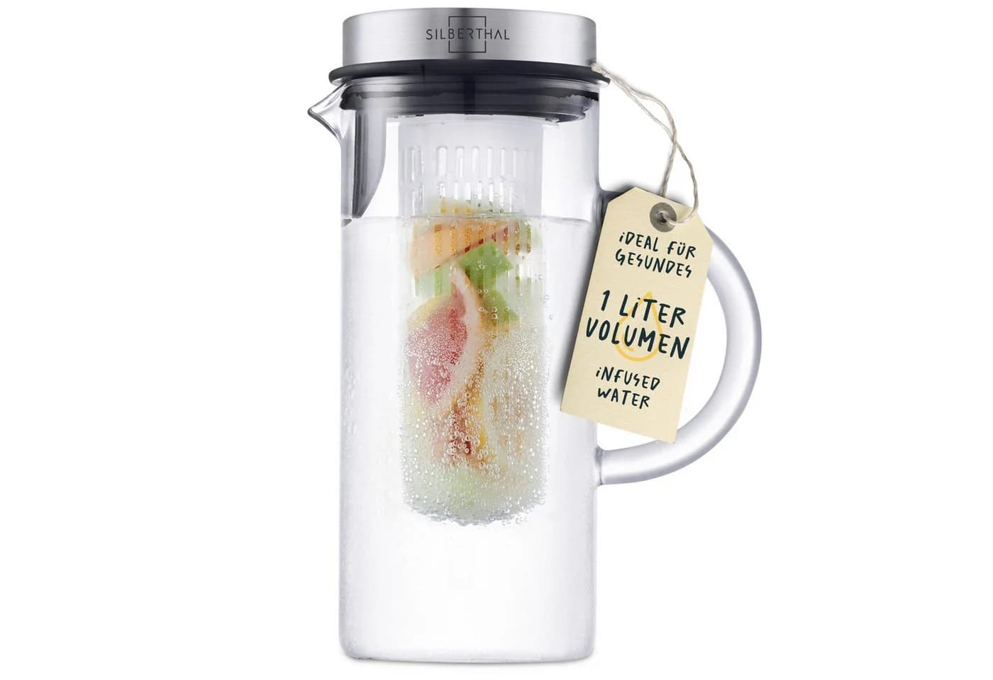 SILBERTHAL Wasserkaraffe Glas Transparent mit Deckel - Bild 2