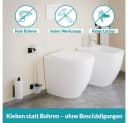 WEISSENSTEIN Toilettenpapierhalter Schwarz Bohrfrei mit Aufbewahrung Bild 1