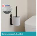WEISSENSTEIN Toilettenpapierhalter Schwarz Bohrfrei mit Aufbewahrung Bild 5