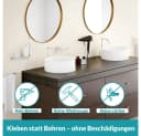 WEISSENSTEIN Haartrocknerhalter Fönhalter Silber Bohrfrei Bild 1