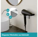 WEISSENSTEIN Haartrocknerhalter Fönhalter Silber Bohrfrei Bild 3