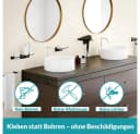 WEISSENSTEIN Haartrocknerhalter Schwarz Bohrfrei Bild 1