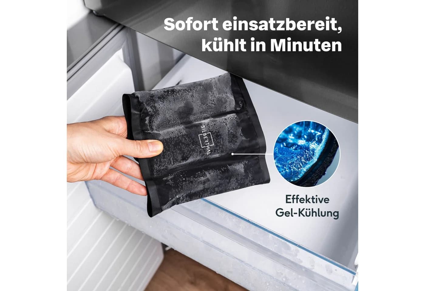SILBERTHAL Weinkühler Edelstahl mit 2 Kühlmanschetten - Bild 5