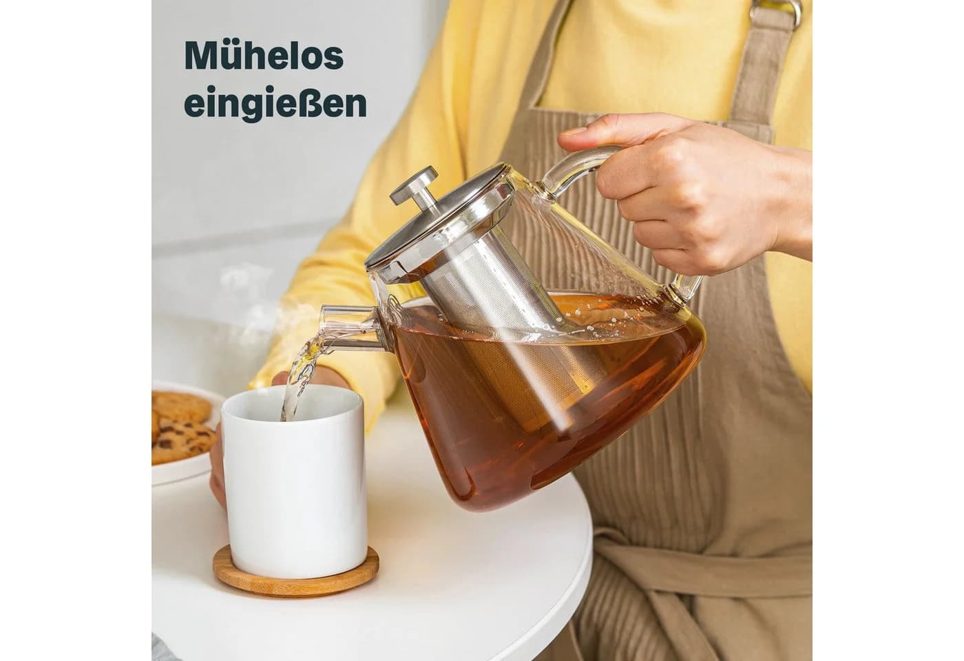 SILBERTHAL Teekanne Glas 1,5 l mit Siebeinsatz transparent
