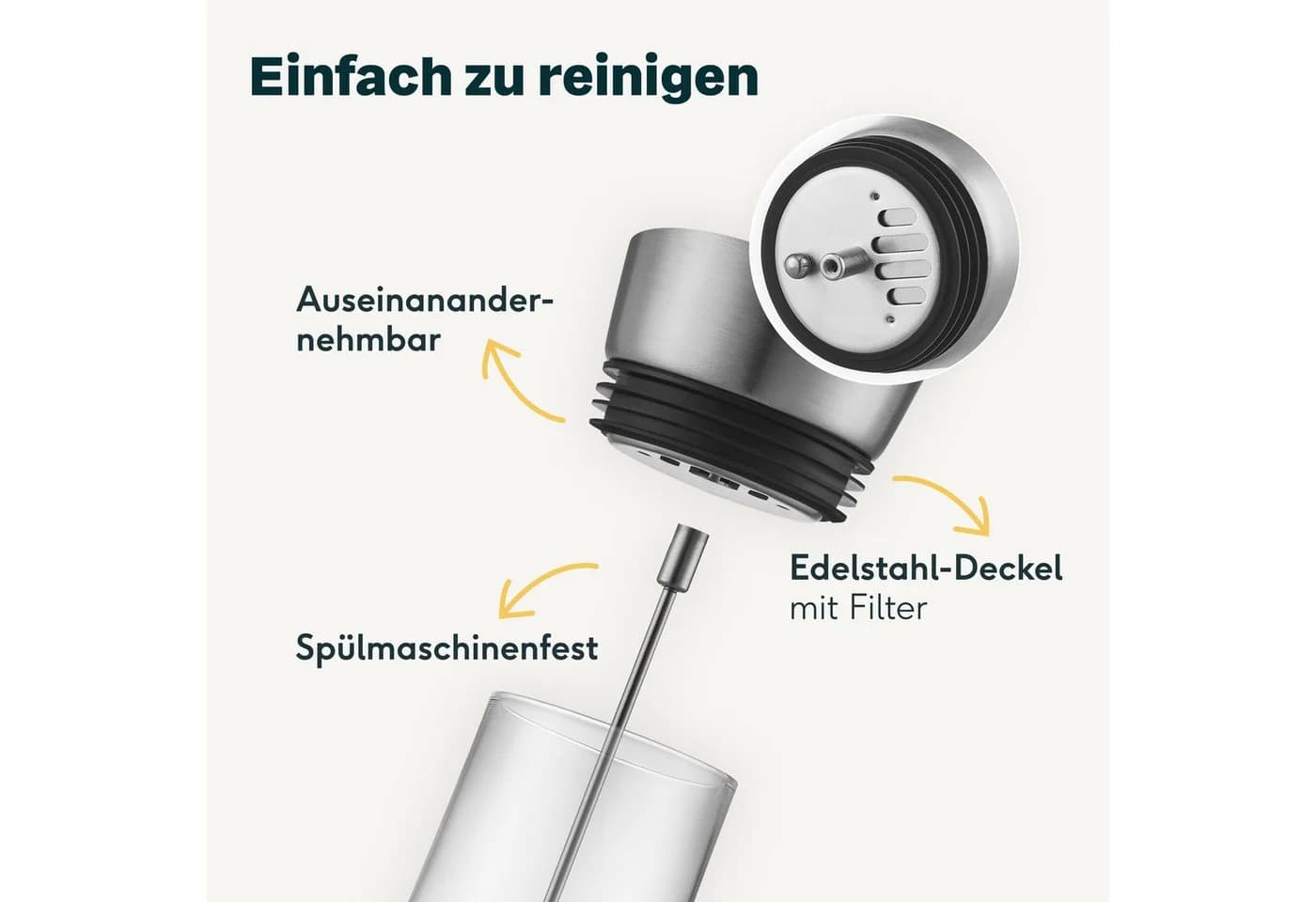 SILBERTHAL Wasserkaraffe Glaskaraffe mit Spieß, 1000 ml, Glas/Edelstahl - Bild 5