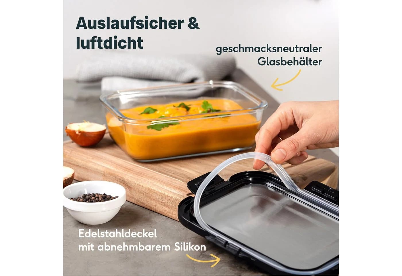 SILBERTHAL Frischhaltedose Glas 3-tlg. Transparent