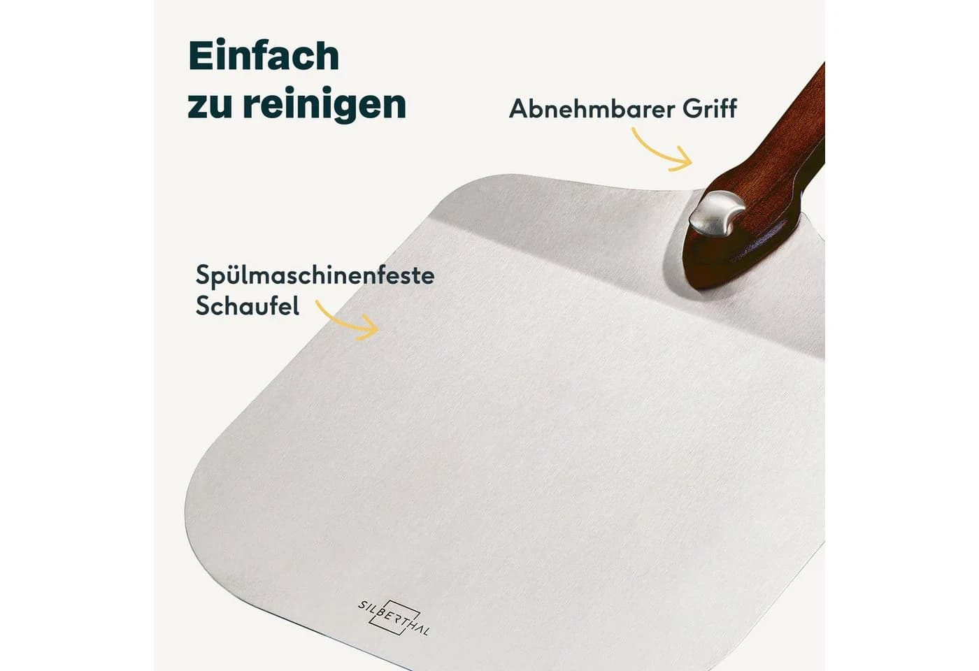 SILBERTHAL Pizzaschieber Edelstahl Klappbar mit Holzgriff - Bild 5