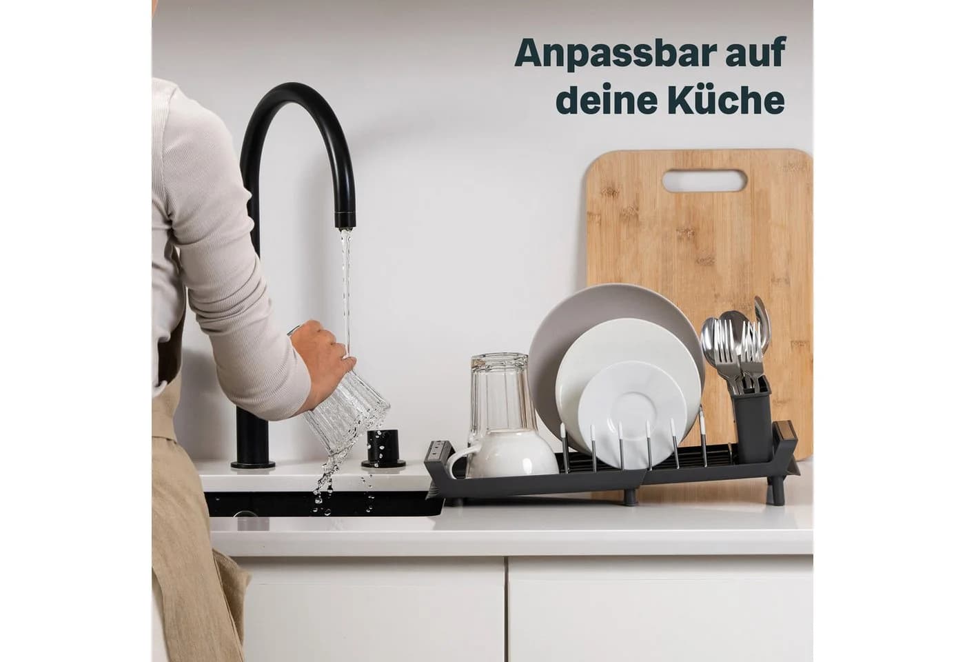 SILBERTHAL Geschirrständer Abtropfgestell ausziehbar Silber