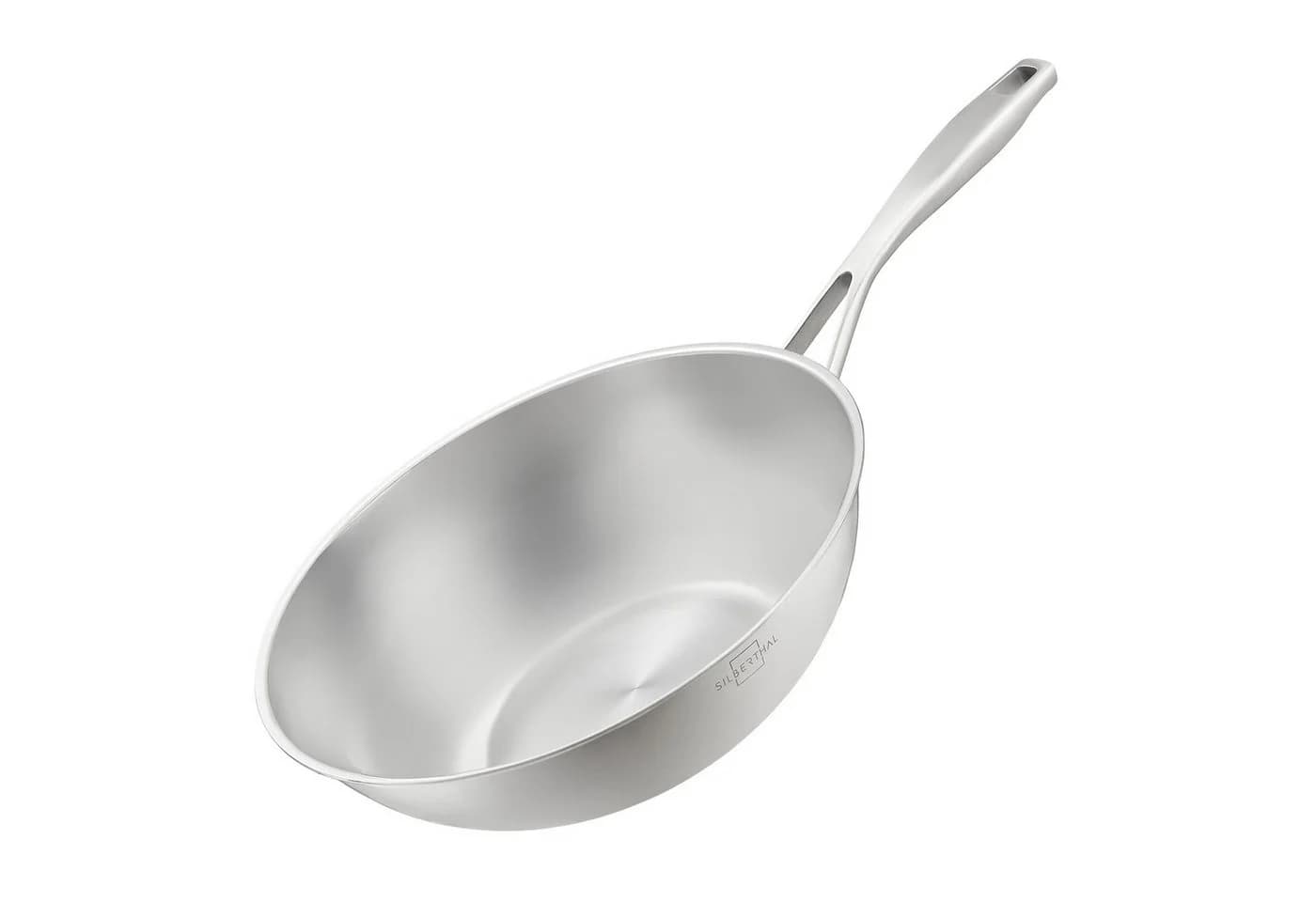 SILBERTHAL Wok-Pfanne 28cm Unbeschichtet Induktion Silber - Bild 2
