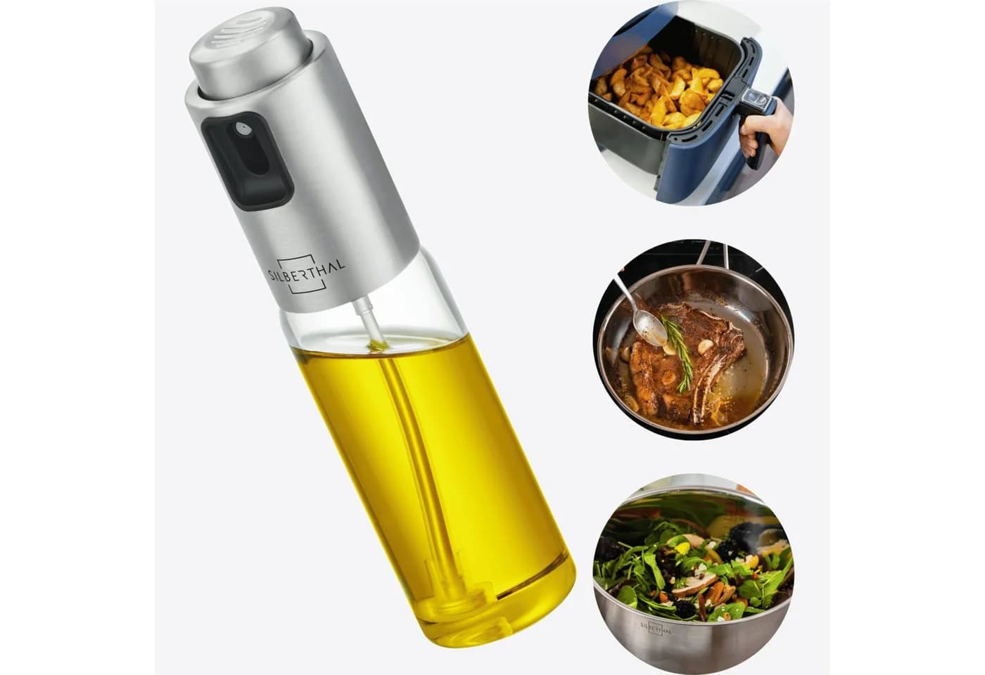 SILBERTHAL Ölspender 2 in 1 Essig- & Ölsprüher Glas 120ml - Bild 2