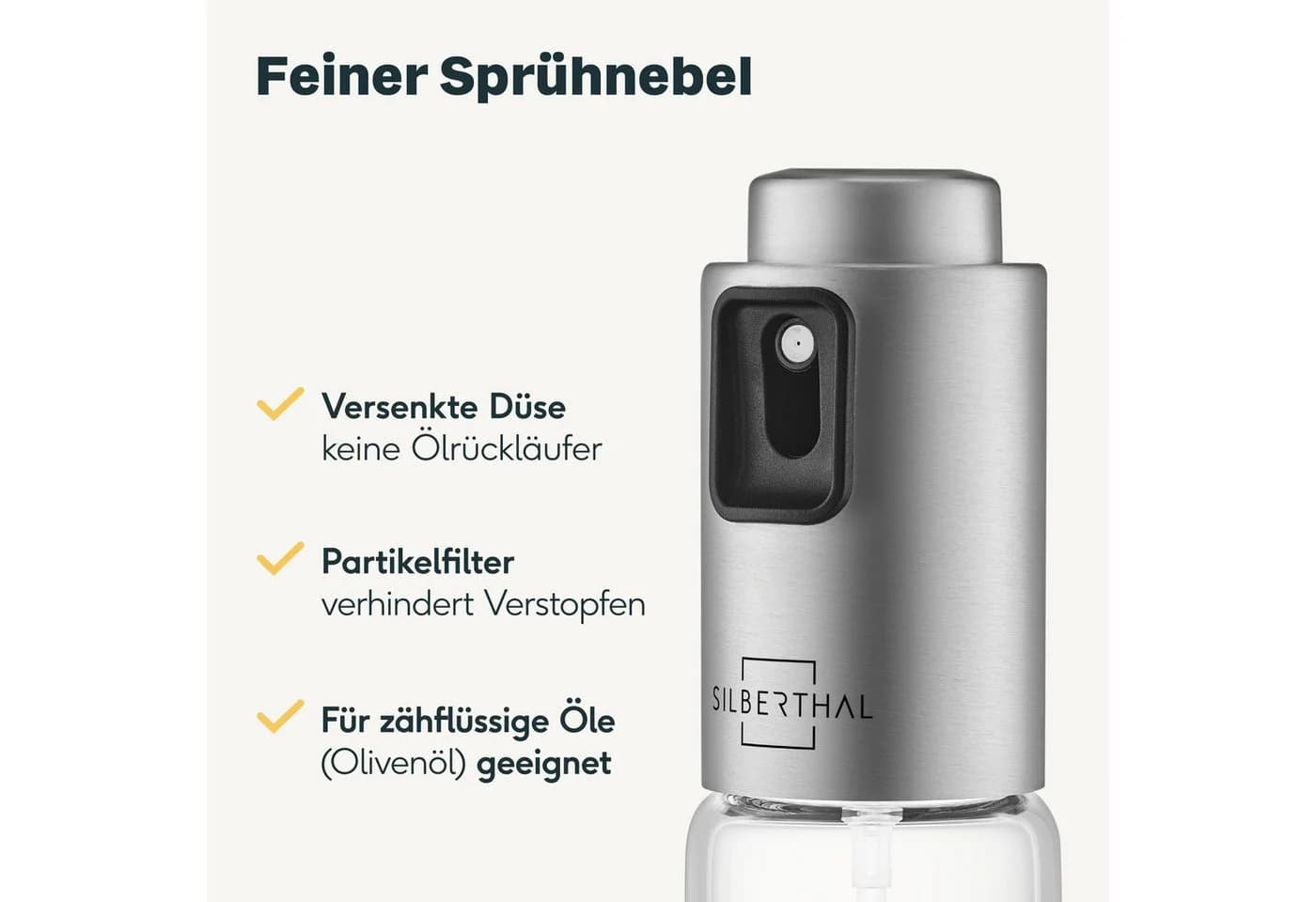 SILBERTHAL Ölspender 2 in 1 Essig- & Ölsprüher Glas 120ml - Bild 4