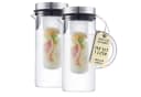 SILBERTHAL Wasserkaraffe 2er Set 1 Liter Glaskaraffe mit Fruchtsieb und Deckel Bild 2