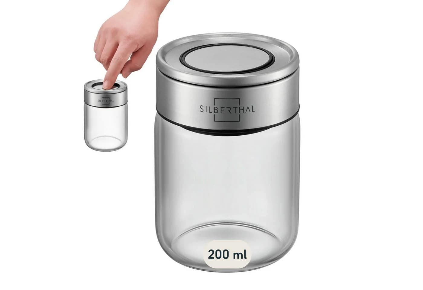 SILBERTHAL Gewürzglas 200 ml transparent mit Klickdeckel - Bild 2