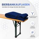 TexDeko Bierbankauflagen-Set 3tlg. mit Tischdecke Blau Bild 5