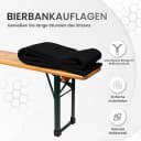TexDeko Bierbankauflagen-Set mit Tischdecke Schwarz 3-teilig Bild 5