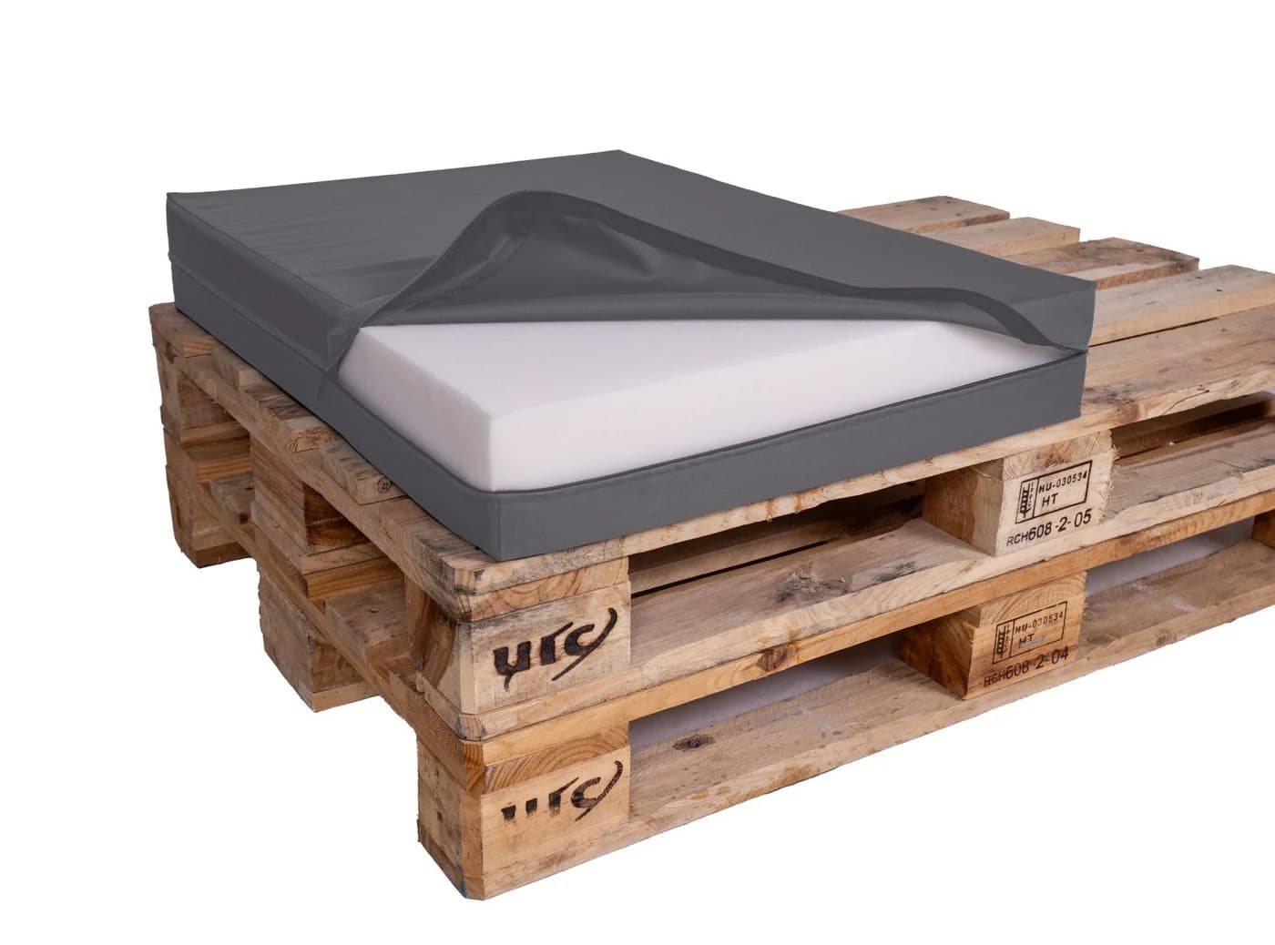 TexDeko Palettenkissen Grau Wasserabweisend In- & Outdoor