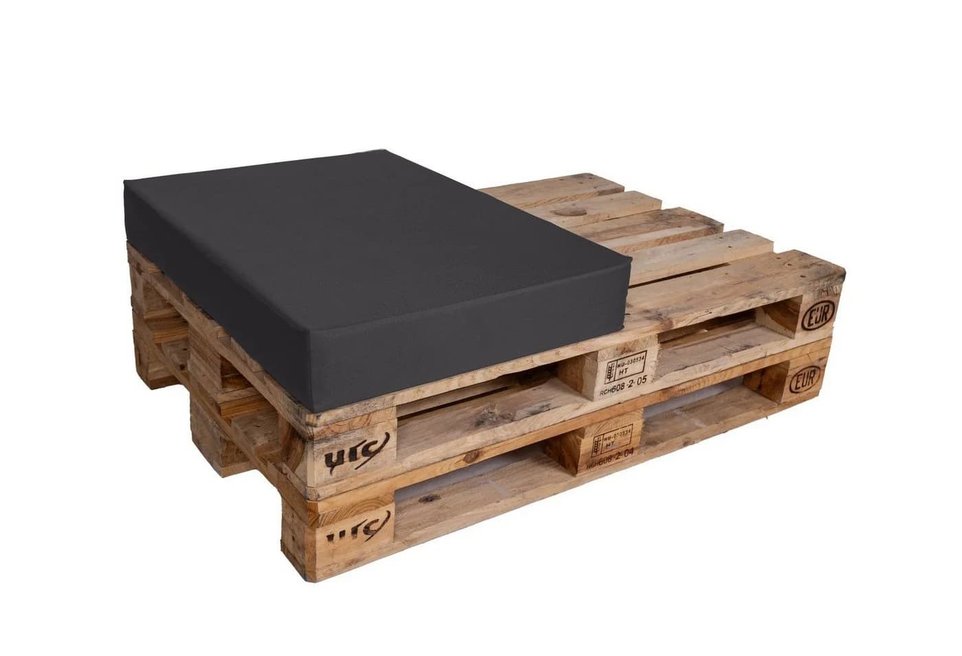 TexDeko Palettenkissen Halbes 60x80cm Wasserabweisend Grau - Bild 2