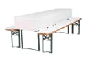 TexDeko Biertischhusse 3/8 Premium - Reinweiß - 220x50/70x30cm Bild 1