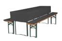 TexDeko Biertischhusse Premium Polyester Weiß Bild 1