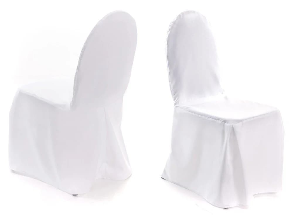 TexDeko Stuhlhusse Modell Berlin Weiß Polyester Bankettstuhl - Bild 2