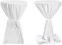 TexDeko Stehtischhusse Premium Weiß Polyester Blickdicht Bild 2