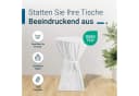 TexDeko Stehtischhusse Premium Weiß Polyester Blickdicht Bild 4