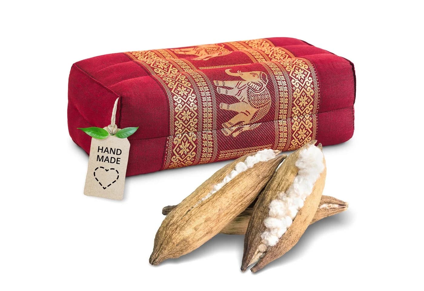 livasia Stützkissen Yogakissen Deluxe Rot Kapok Füllung - Bild 2