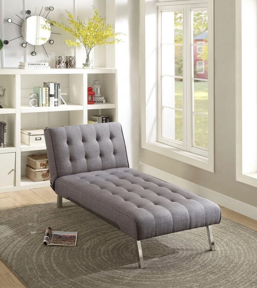 Relaxliege Pierre Grau Atlantic Home Collection mit Relax- und Schlaffunktion