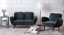 ATLANTIC HOME COLLECTION 2-Sitzer Sofa Ben Grün Samtstoff Bild 1