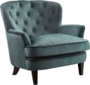 ATLANTIC HOME COLLECTION Sessel Leo Samtgrün mit Federkern Bild 1