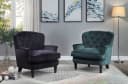 ATLANTIC HOME COLLECTION Sessel Leo Samtgrün mit Federkern Bild 2