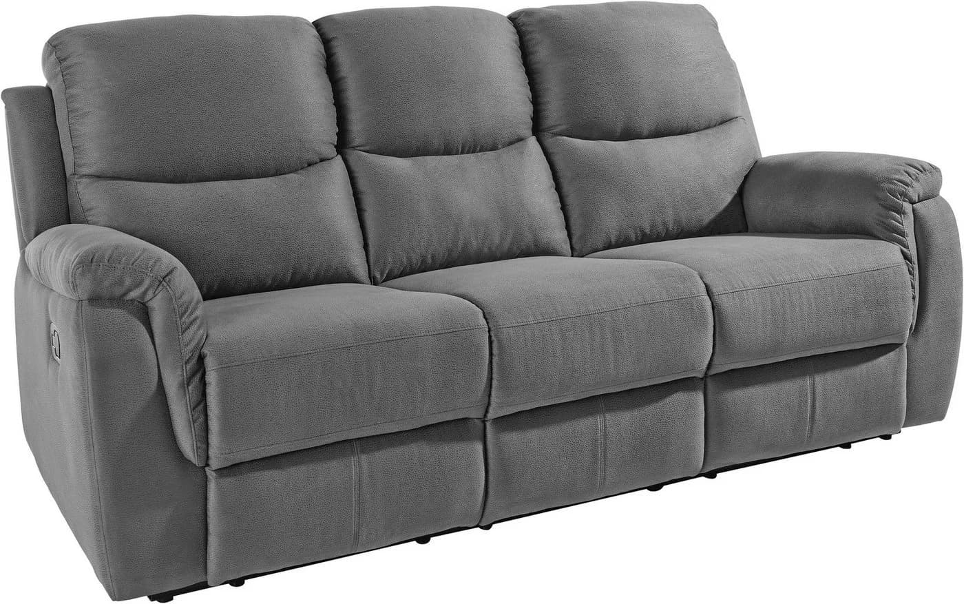 ATLANTIC HOME COLLECTION 3-Sitzer Sofa Diana Grau Relaxfunktion - Bild 3