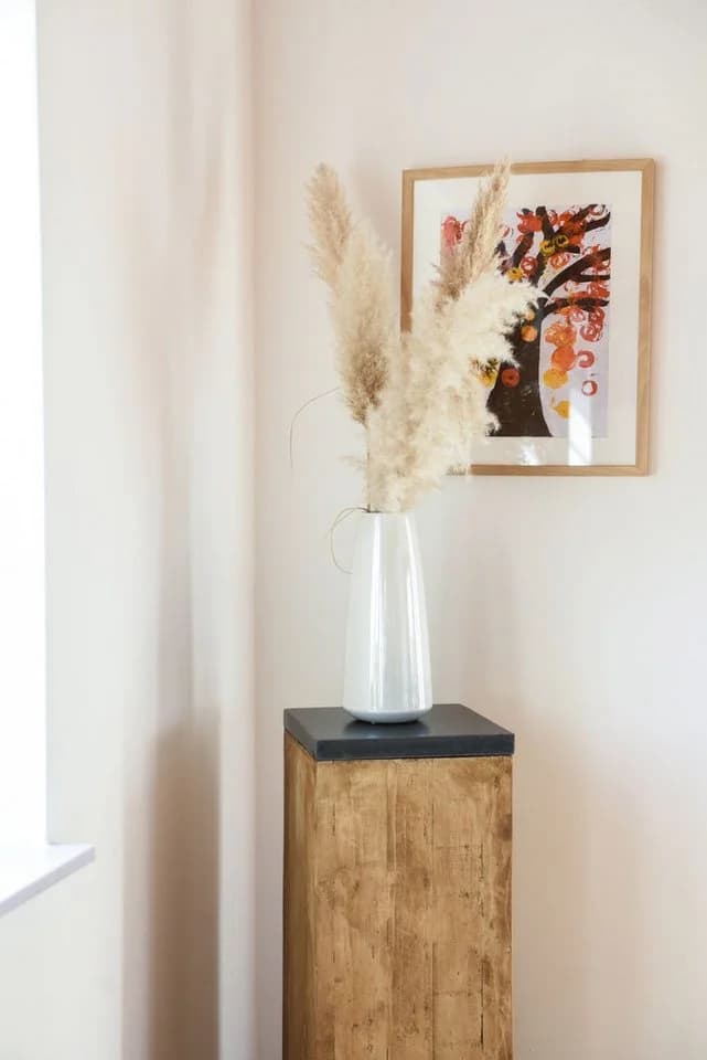VIVANNO Blumenständer Holz PODEST Rechteckig Braun Maserung - Bild 3
