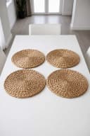 VIVANNO Platzset Wasserhyazinthe ILANA Rund Beige 4er Set Bild 1