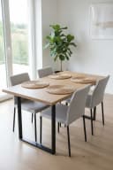 VIVANNO Platzset Wasserhyazinthe ILANA Rund Beige 4er Set Bild 3