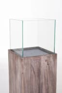 VIVANNO Bodenwindlicht CANDELA Rechteckig Umbraantik Maserung Holz Bild 5