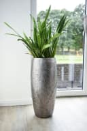 VIVANNO Bodenvase ROYAL Fiberglas Silber Schwarz Muster Bild 3