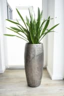 VIVANNO Bodenvase ROYAL Fiberglas Silber Schwarz Muster Bild 4