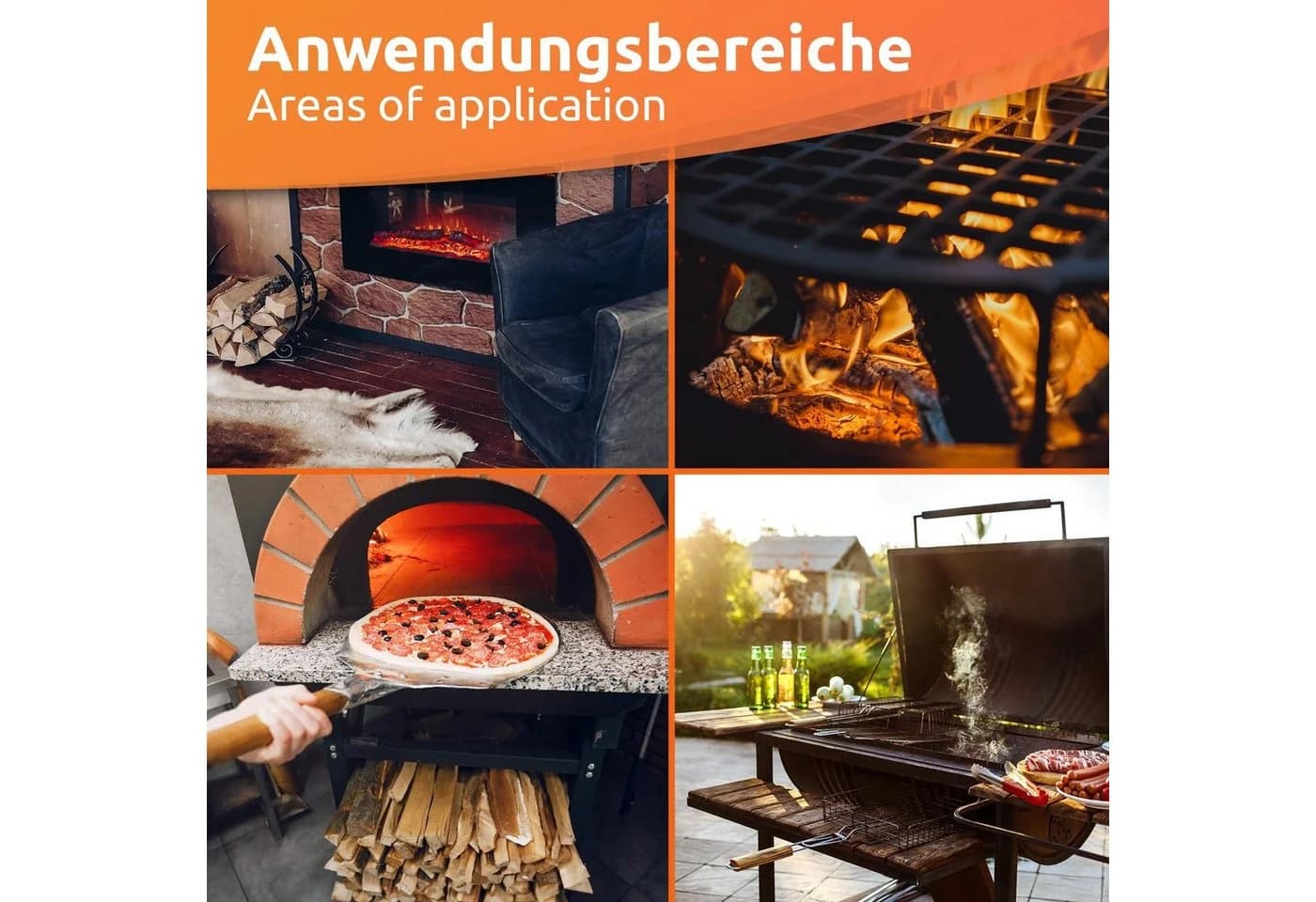 ECENCE Grillbürste mit Messingborsten und Schaber - Bild 5