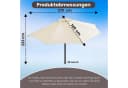 habeig Halbrunder Sonnenschirm Beige Wandschirm für Balkon Bild 3