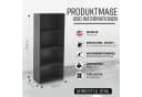 habeig Bücherregal Tube Schwarz 4 Fächer Standregal Bild 1