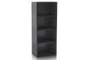 habeig Bücherregal Tube Schwarz 4 Fächer Standregal Bild 2