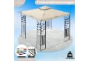 habeig Pavillon Toskana 3x3m 100% Wasserdicht Beige Metall Bild 3