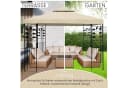 habeig Pavillon Toskana 3x3m 100% Wasserdicht Beige Metall Bild 4