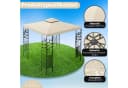 habeig Pavillon Toskana 3x3m 100% Wasserdicht Beige Metall Bild 5