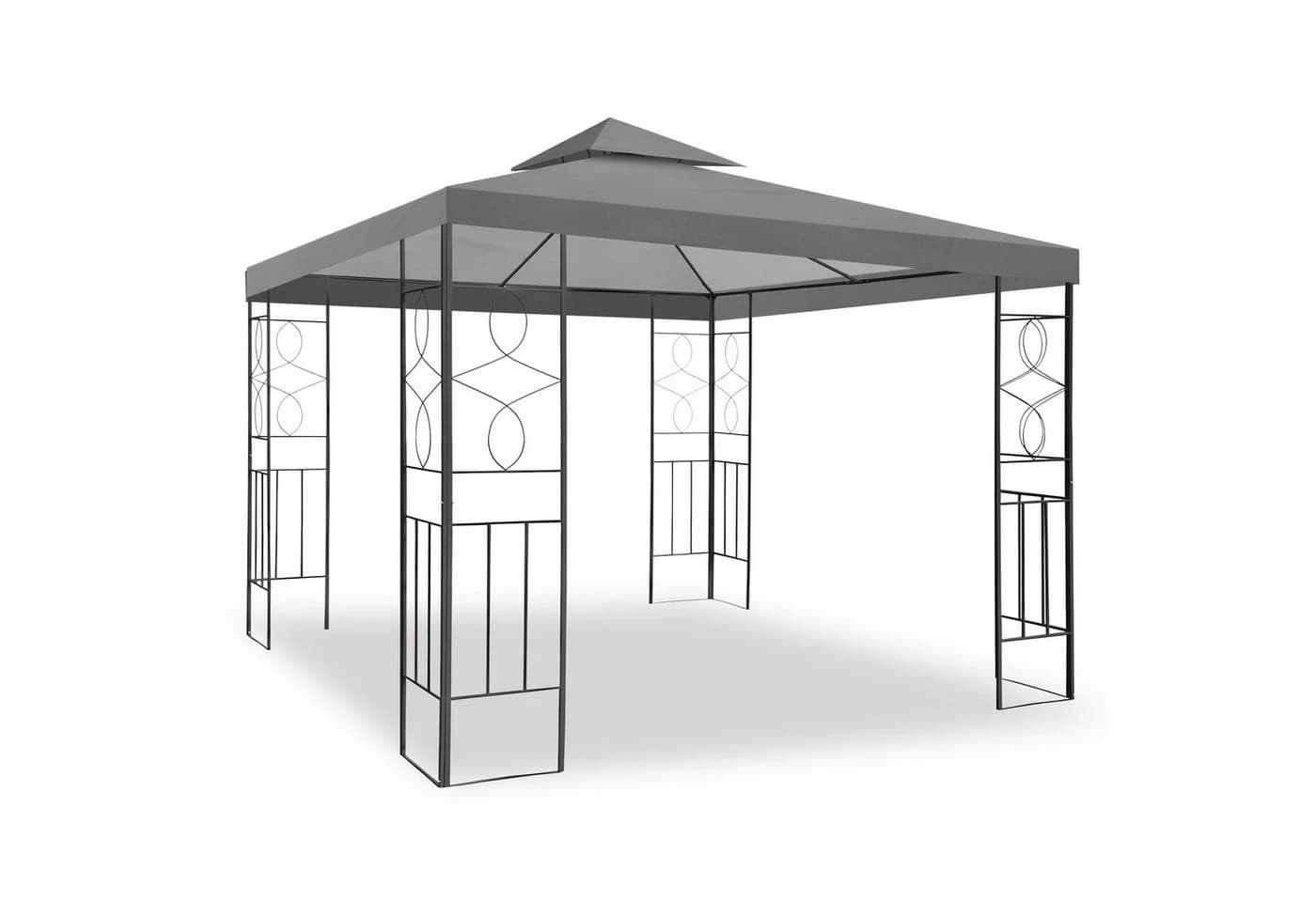habeig Pavillon Romantika 3x3m Wasserdicht Metall Anthrazit - Bild 2