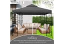 habeig Pavillon Romantika 3x3m Wasserdicht Metall Anthrazit Bild 5