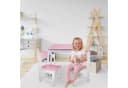 habeig Kindersitzgruppe mit Tisch und 2 Stühlen Rosa/Weiss Bild 1