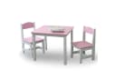 habeig Kindersitzgruppe mit Tisch und 2 Stühlen Rosa/Weiss Bild 2